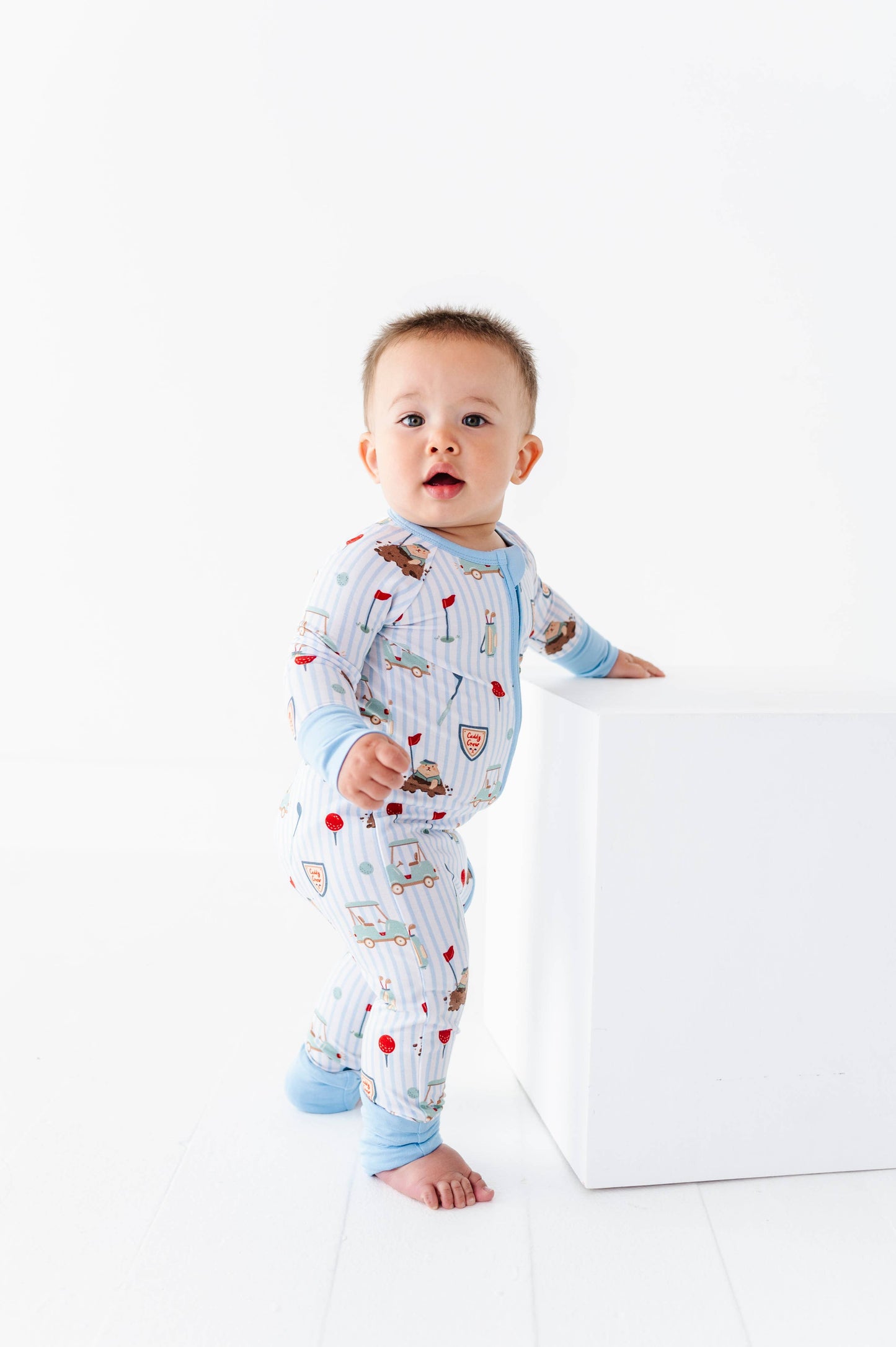 Caddy Crew Blue Zippered Pajama