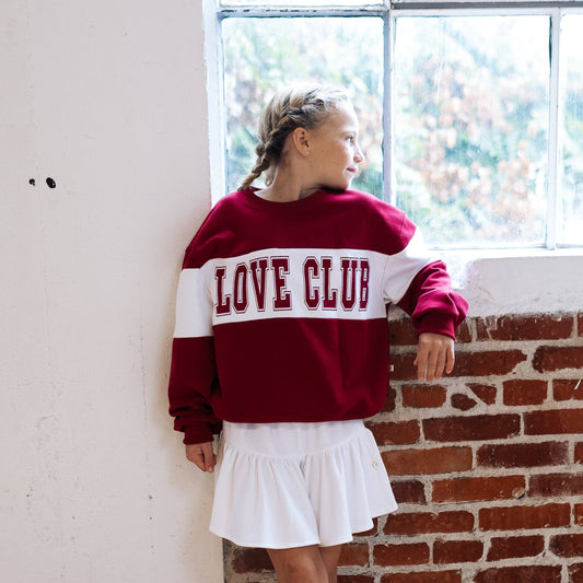 Love Club Burgundy Crewneck