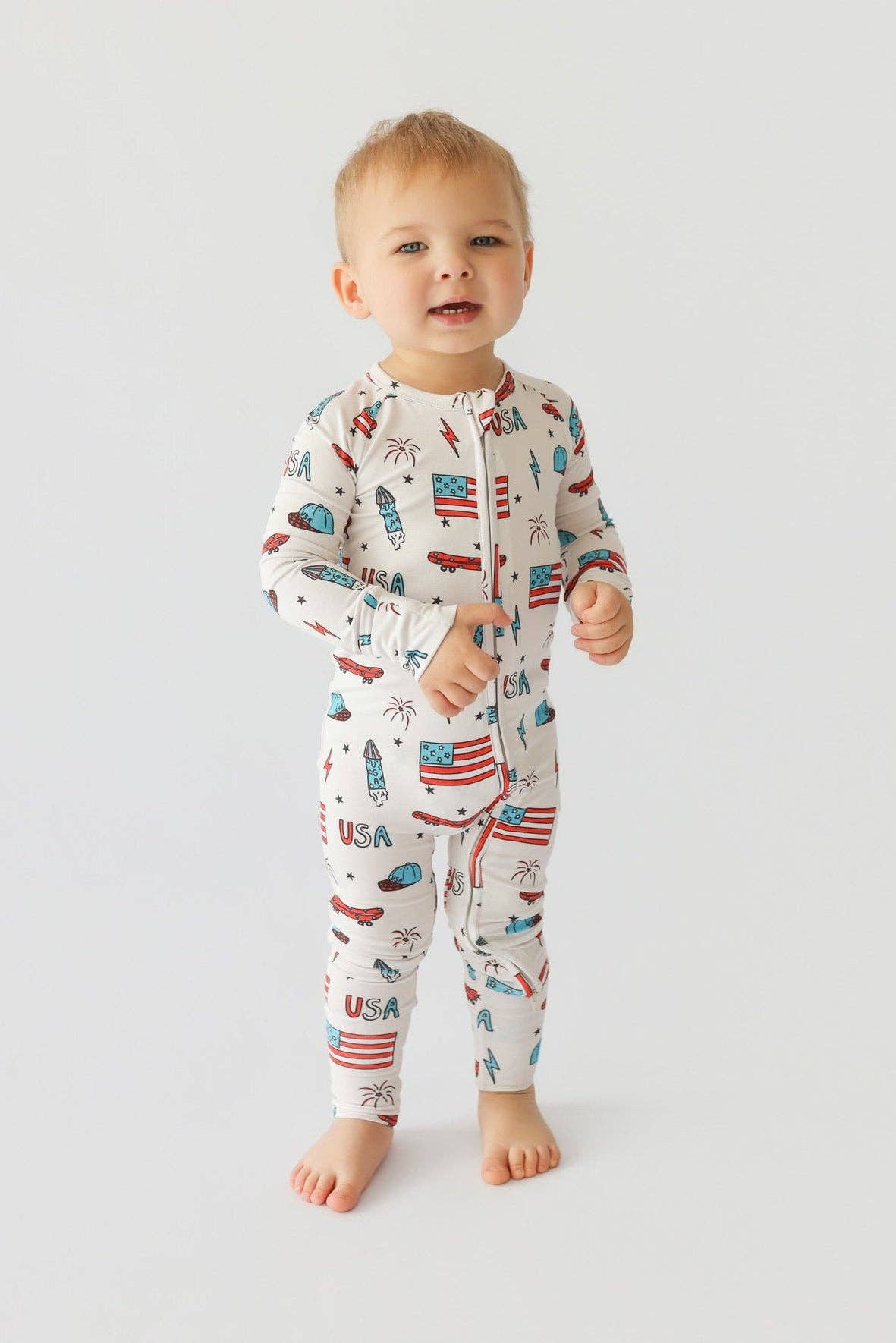 Star and Skate Zippered Pajama
