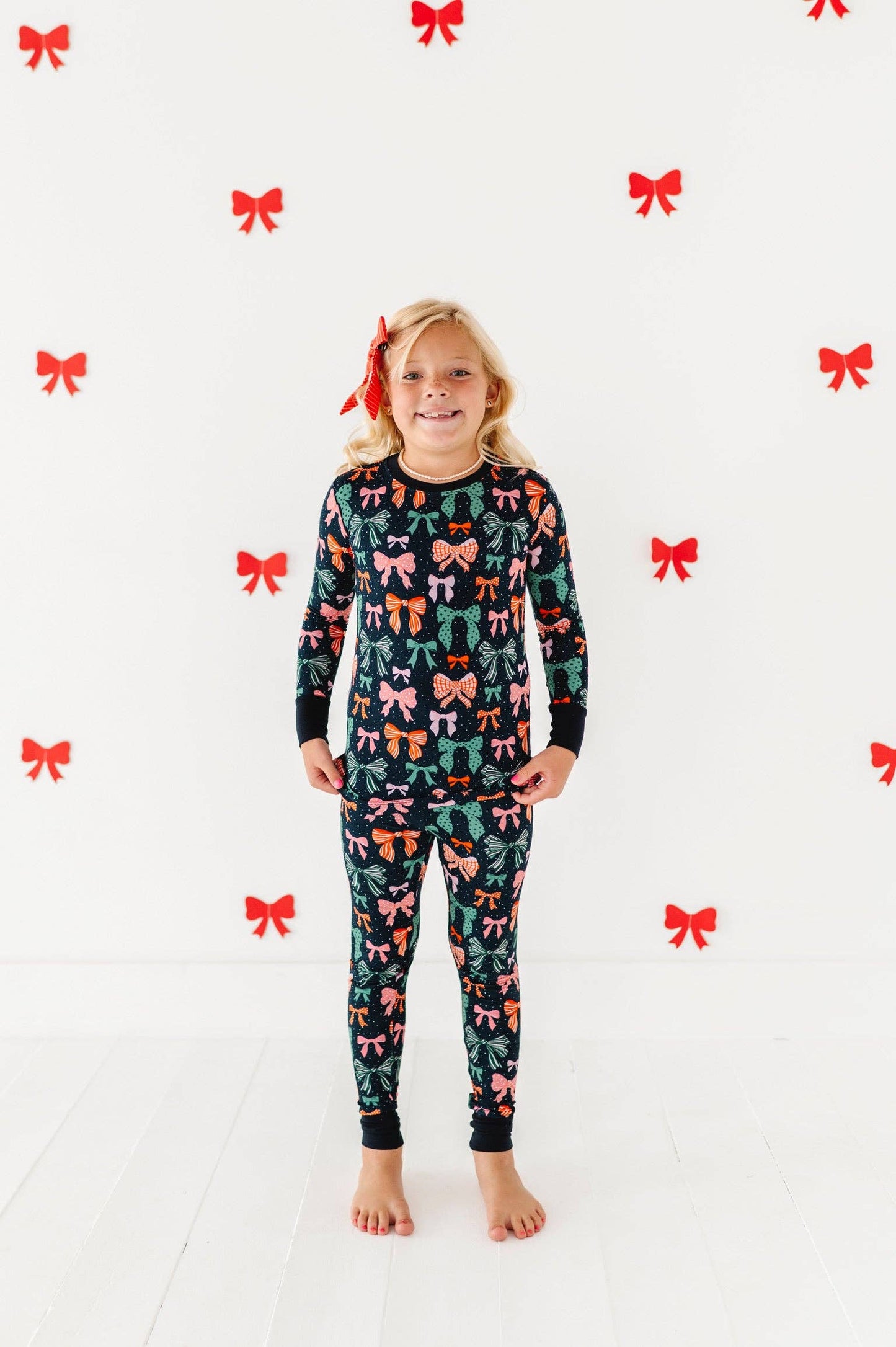 Merry Little Bows Two Piece Pajama Set