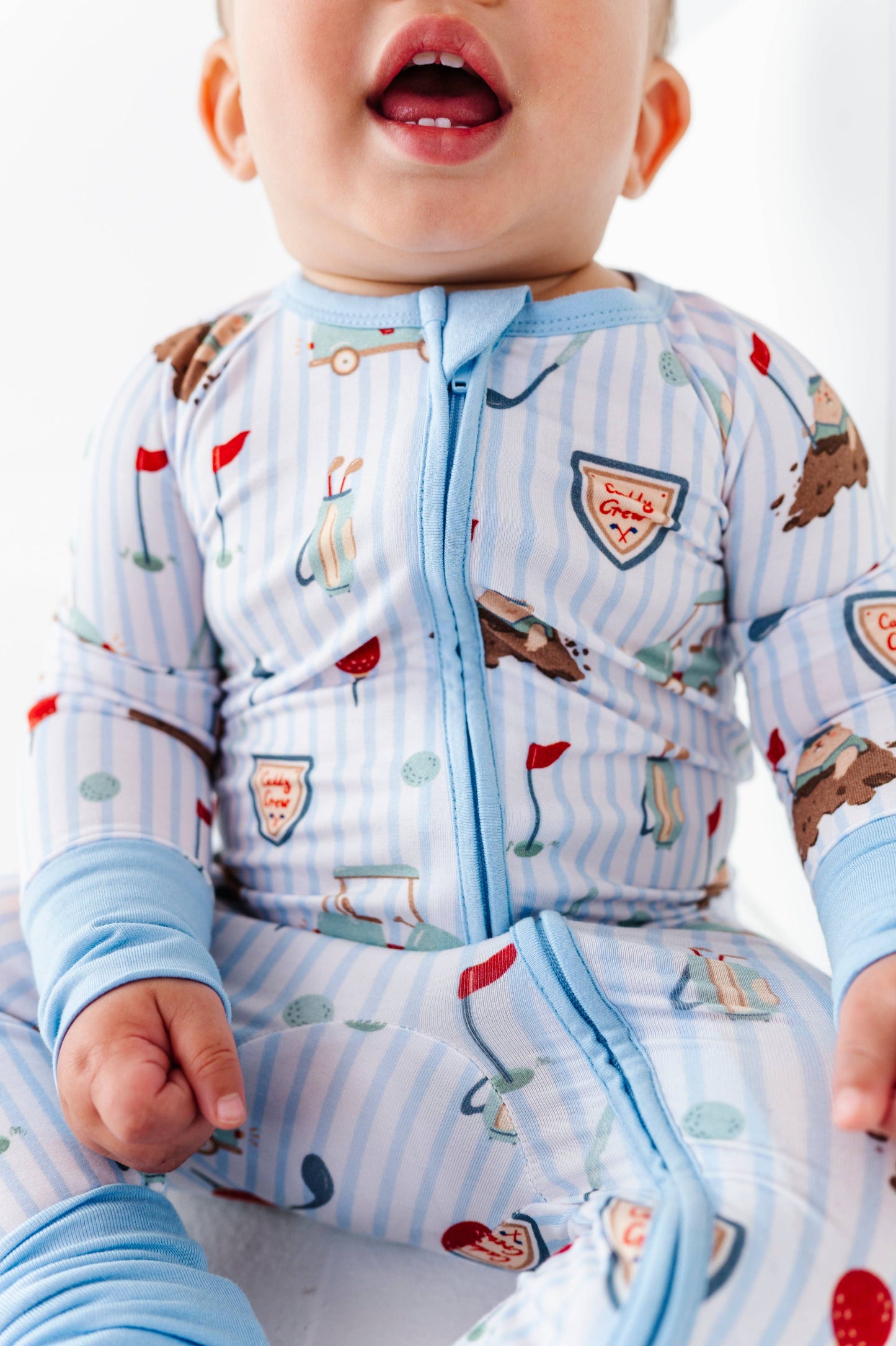Caddy Crew Blue Zippered Pajama