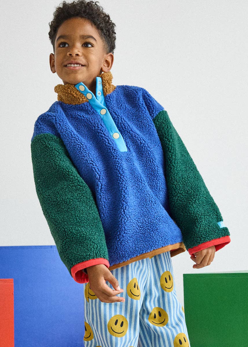 Color Block Fleece Pullover