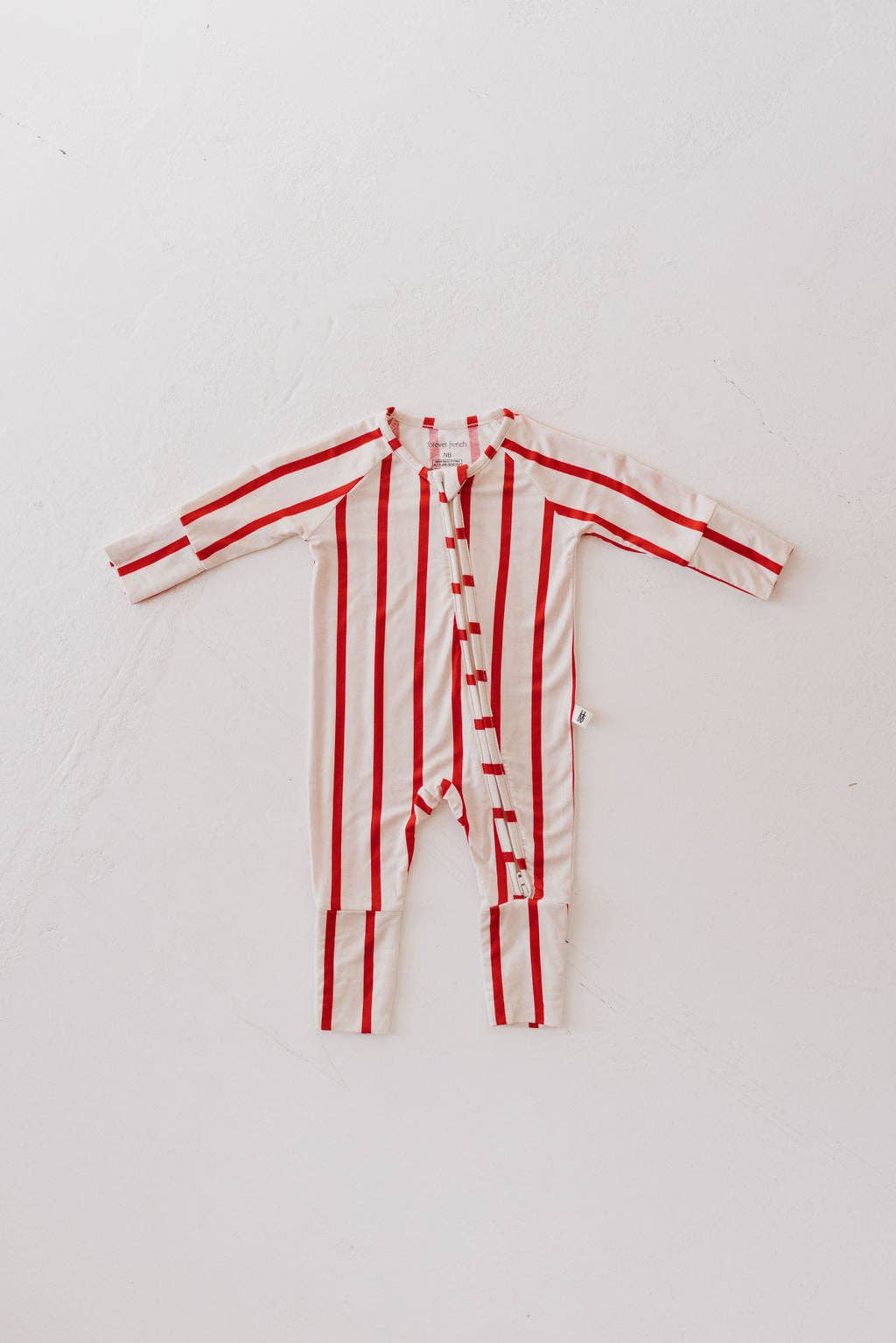 Striped Claus Zippered Pajamas