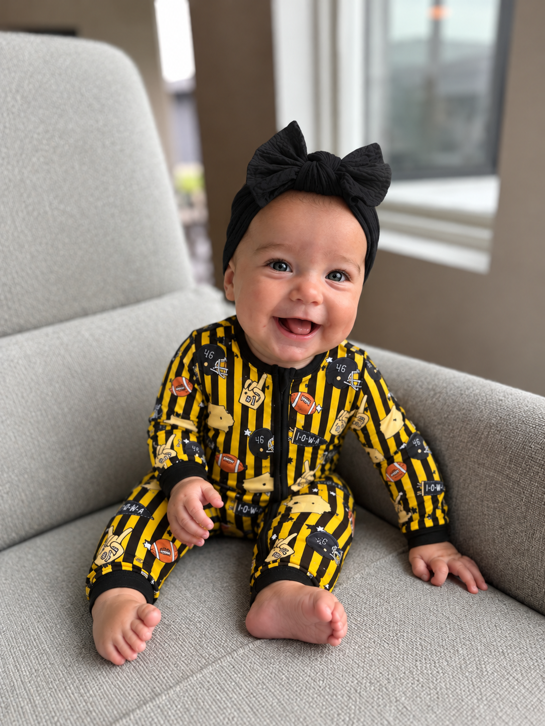 Iowa Game Day Zippered Pajamas