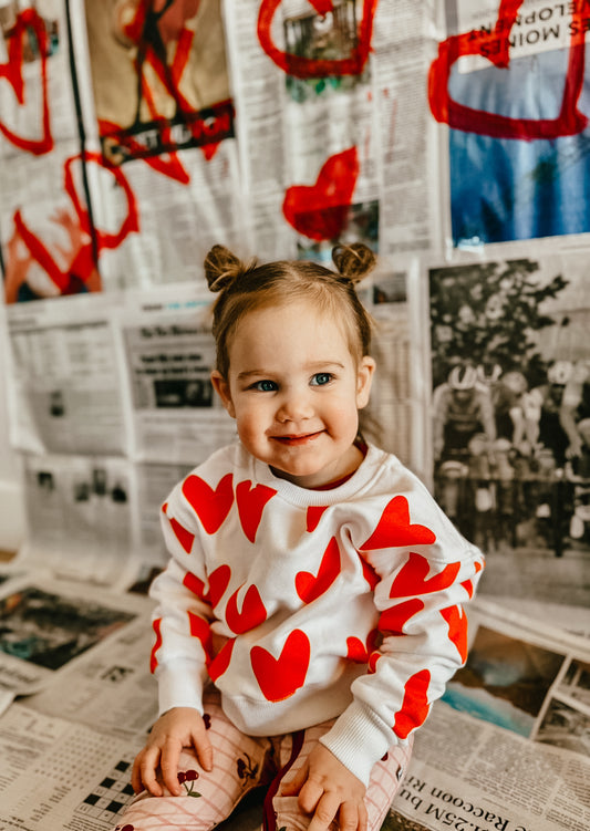 Hearts All Over Crewneck