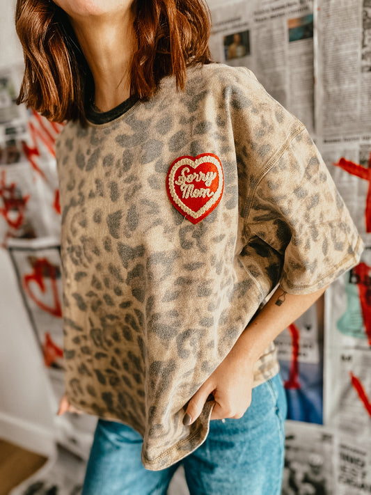 Sorry Mom Leopard Tee