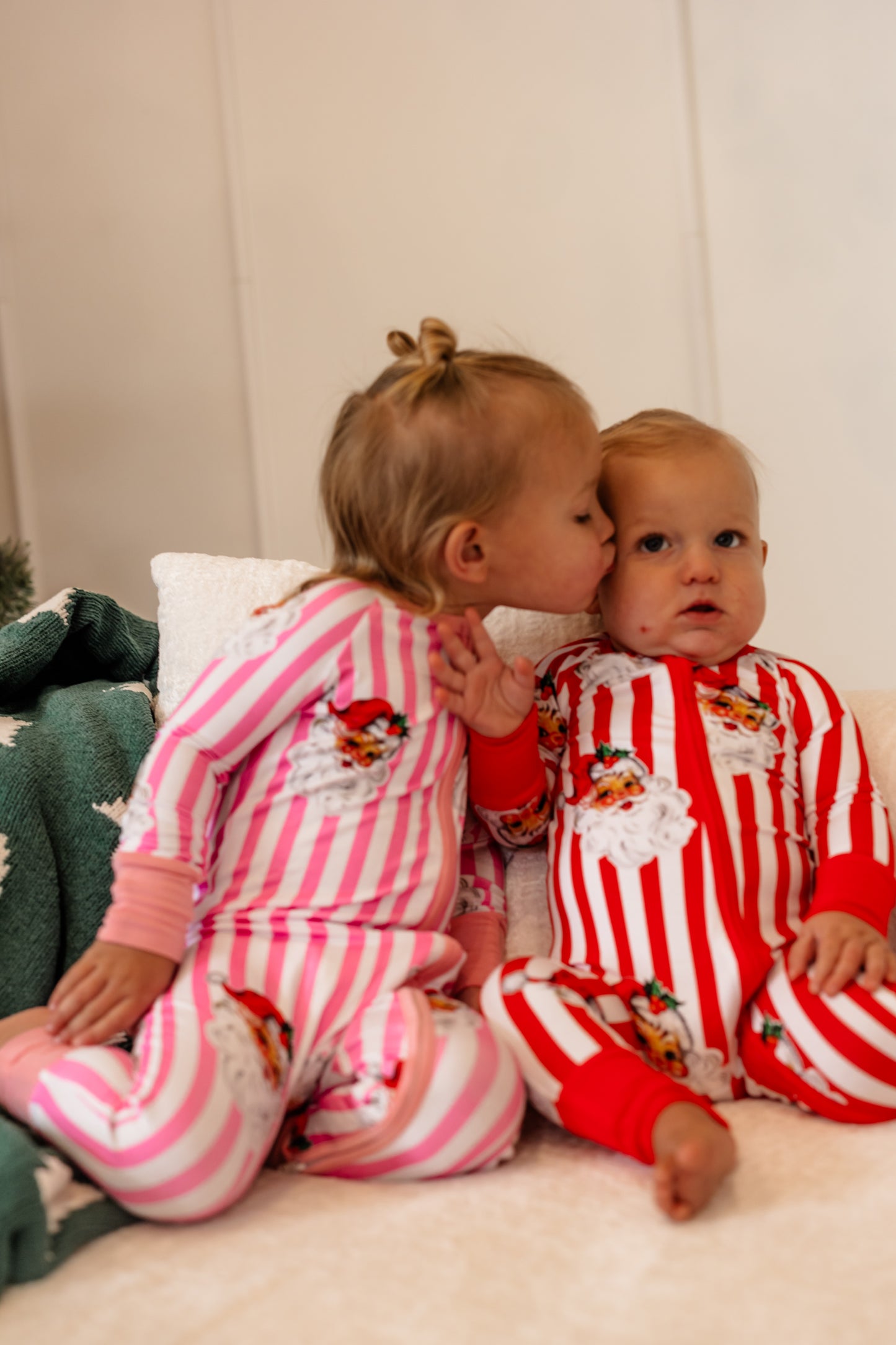 Pink Classic Santa Zippered Pajama