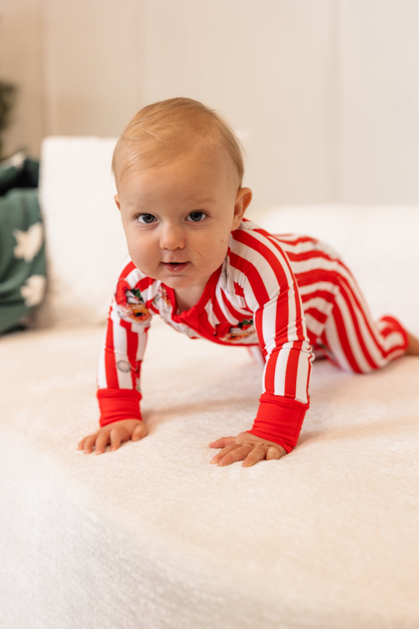 Red Classic Santa Zippered Pajama