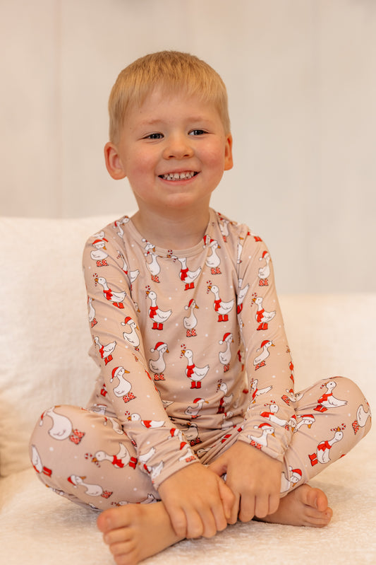 Merry Goose Two Piece Pajama Set