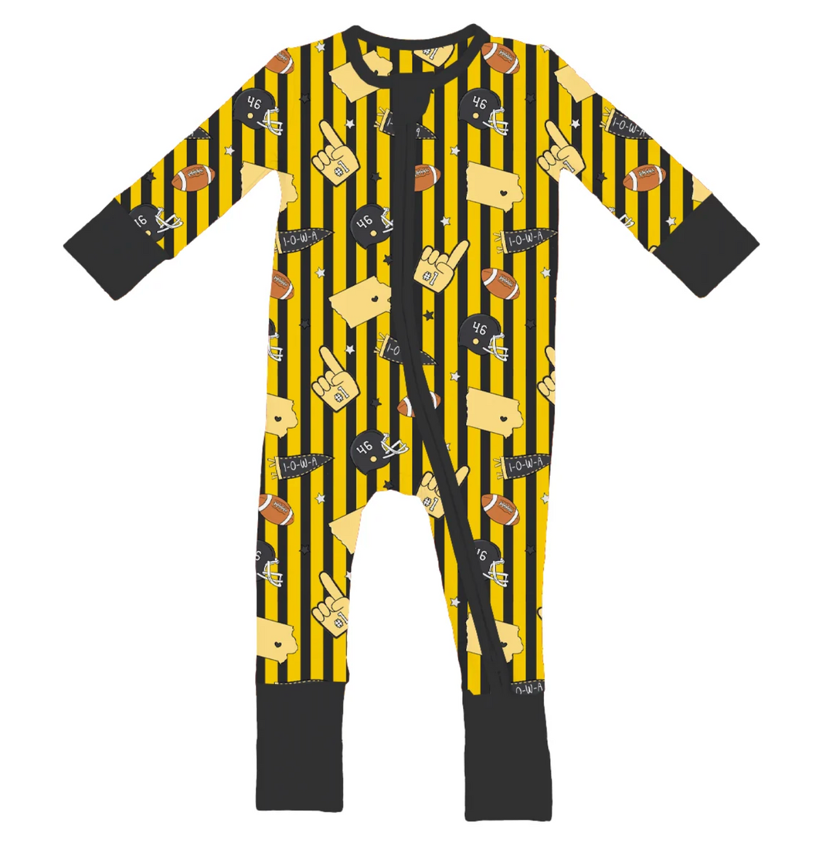 Iowa Game Day Zippered Pajamas