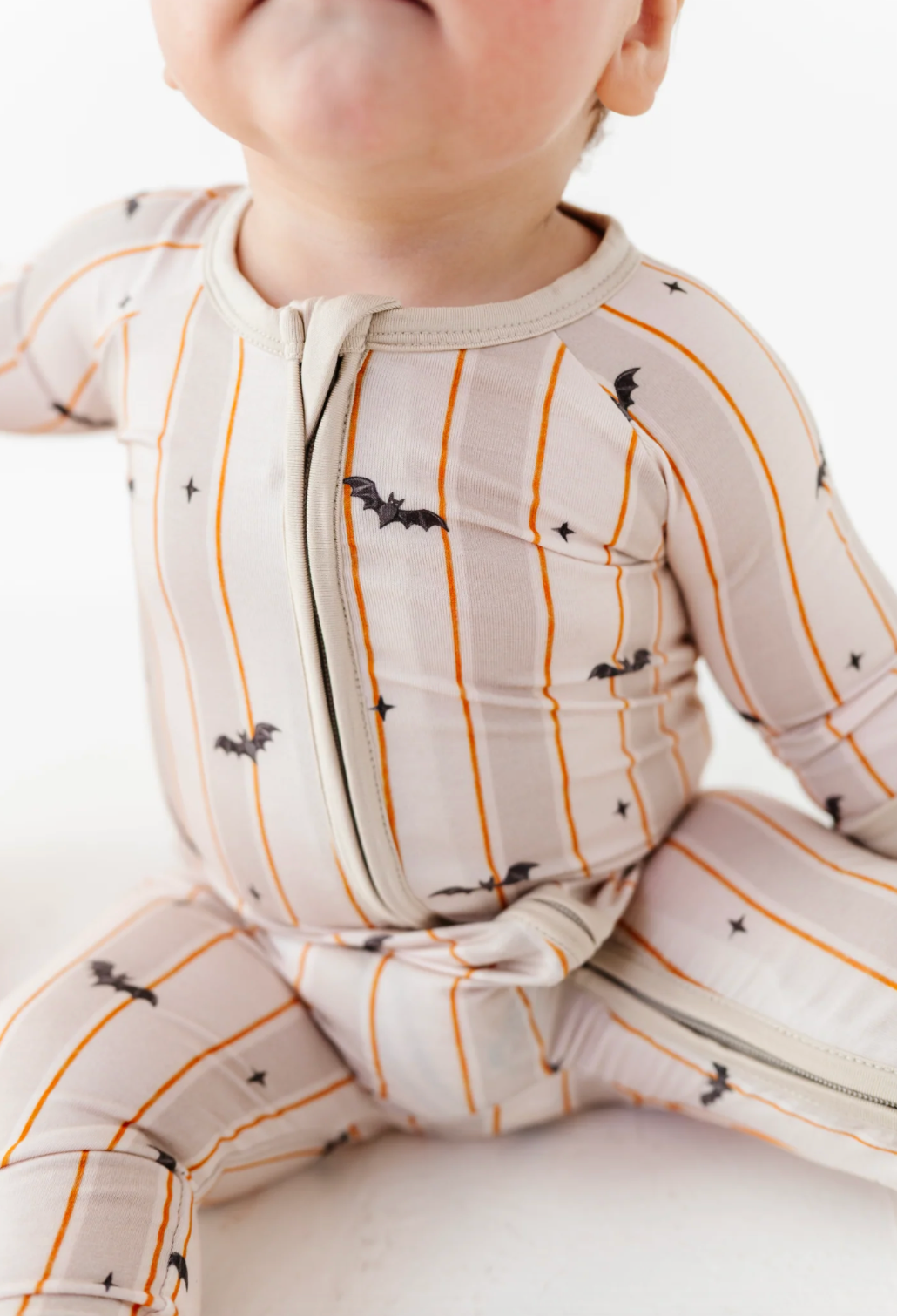 The Batty Bunch Zippered Pajama -Sage