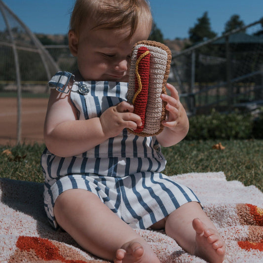Denim Stripe Overalls