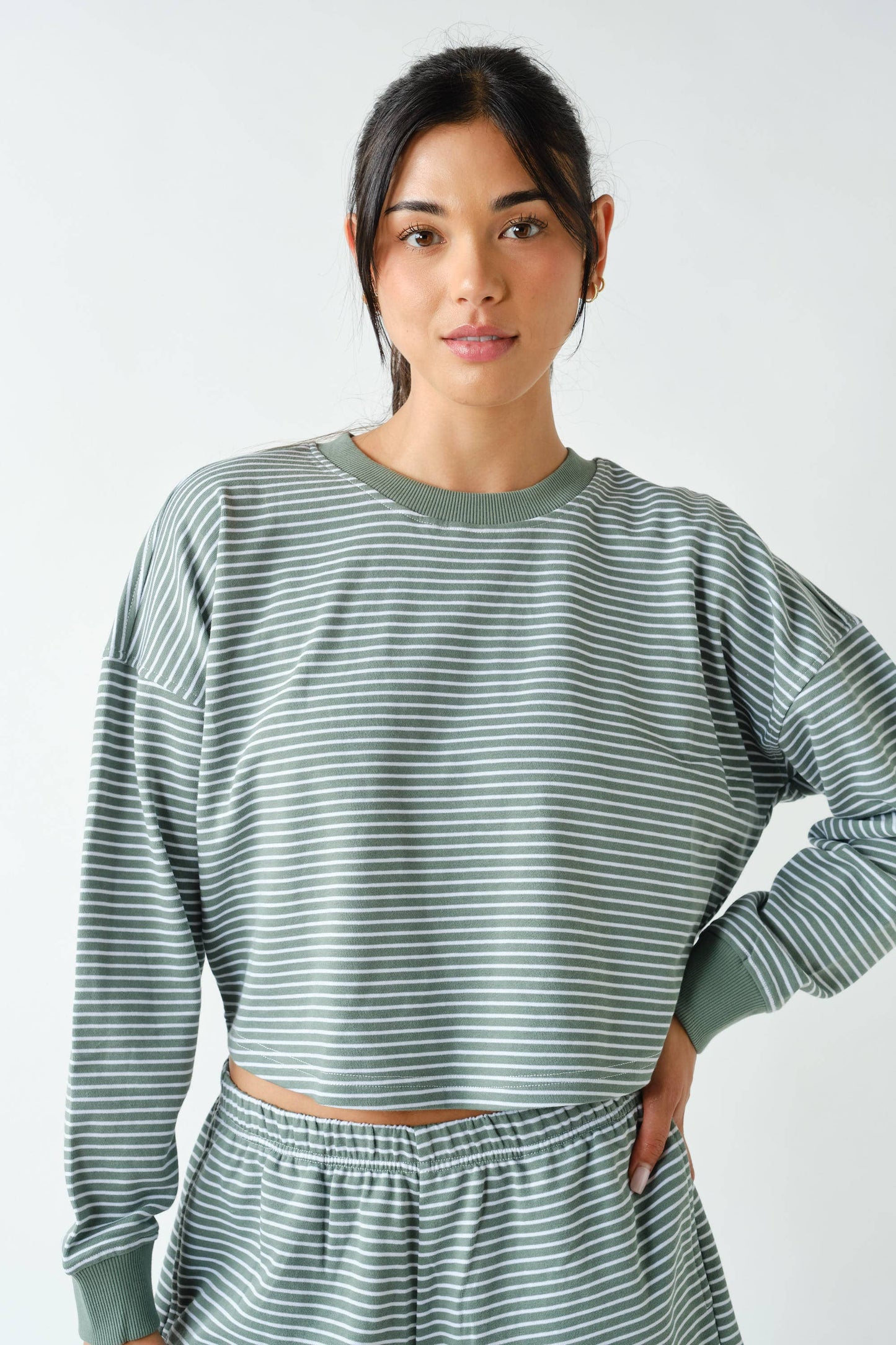 Boardwalk Stripe Crewneck Set