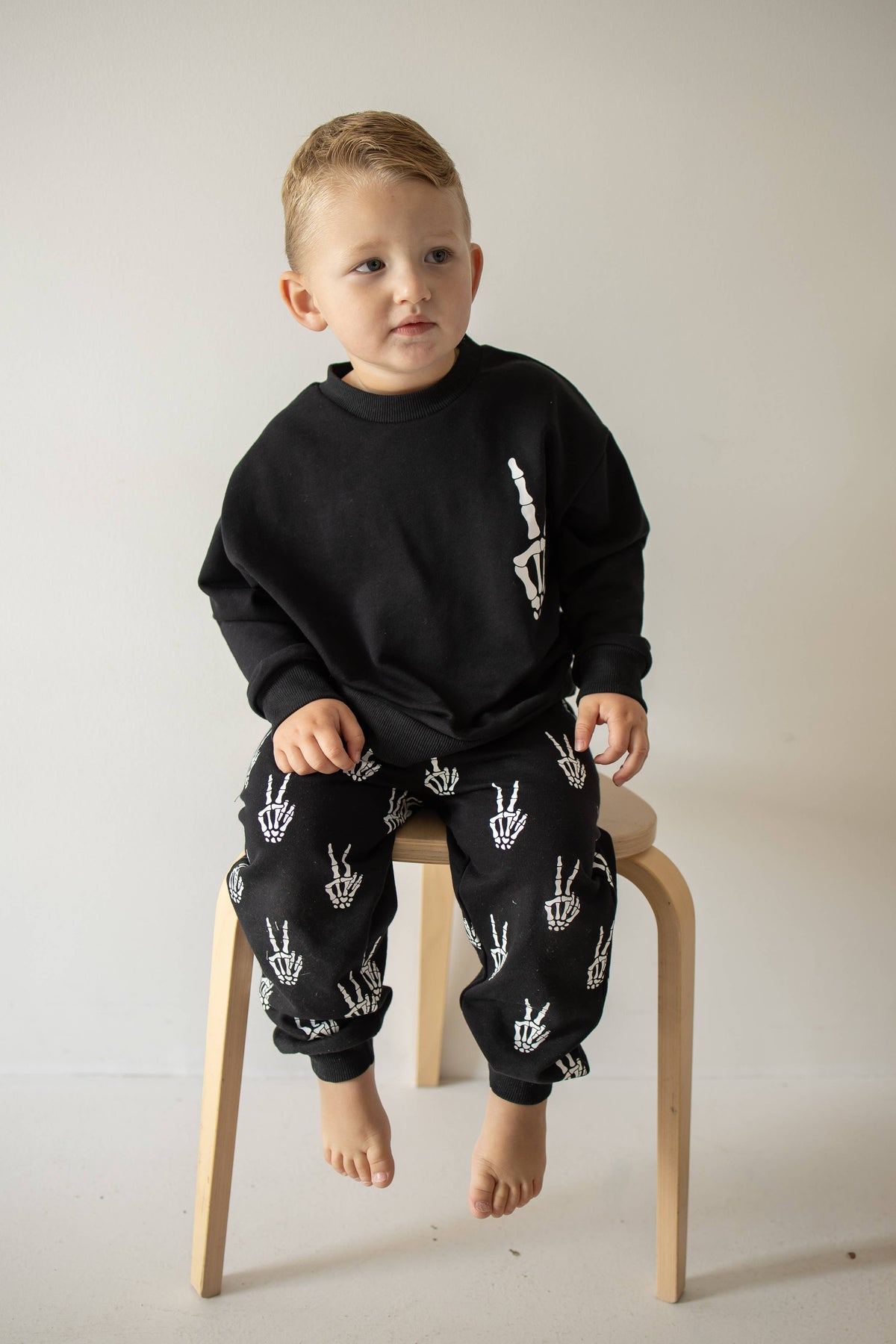 Midnight Skelly Sweat Set