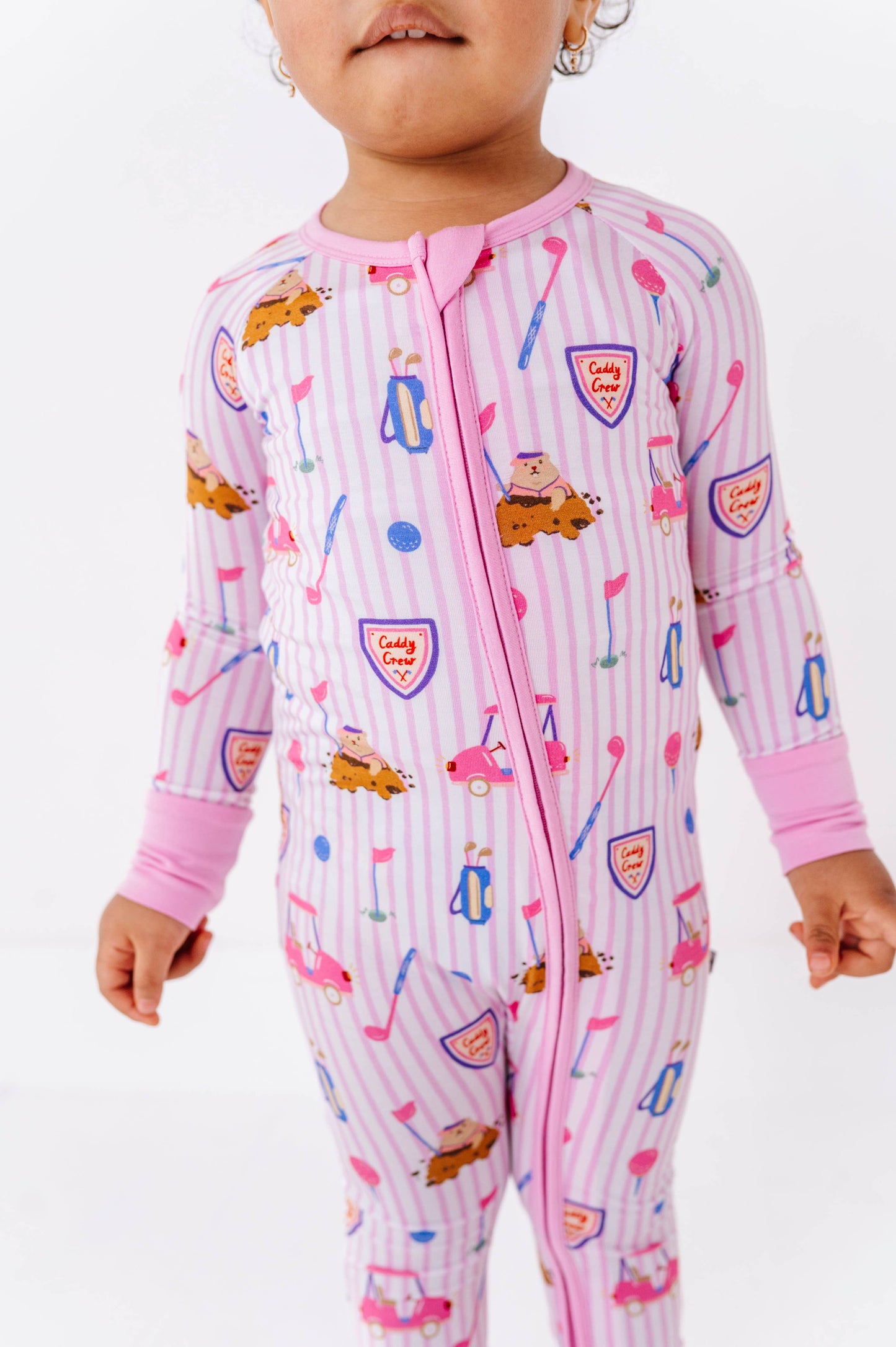 Caddy Crew Pink Zippered Pajama