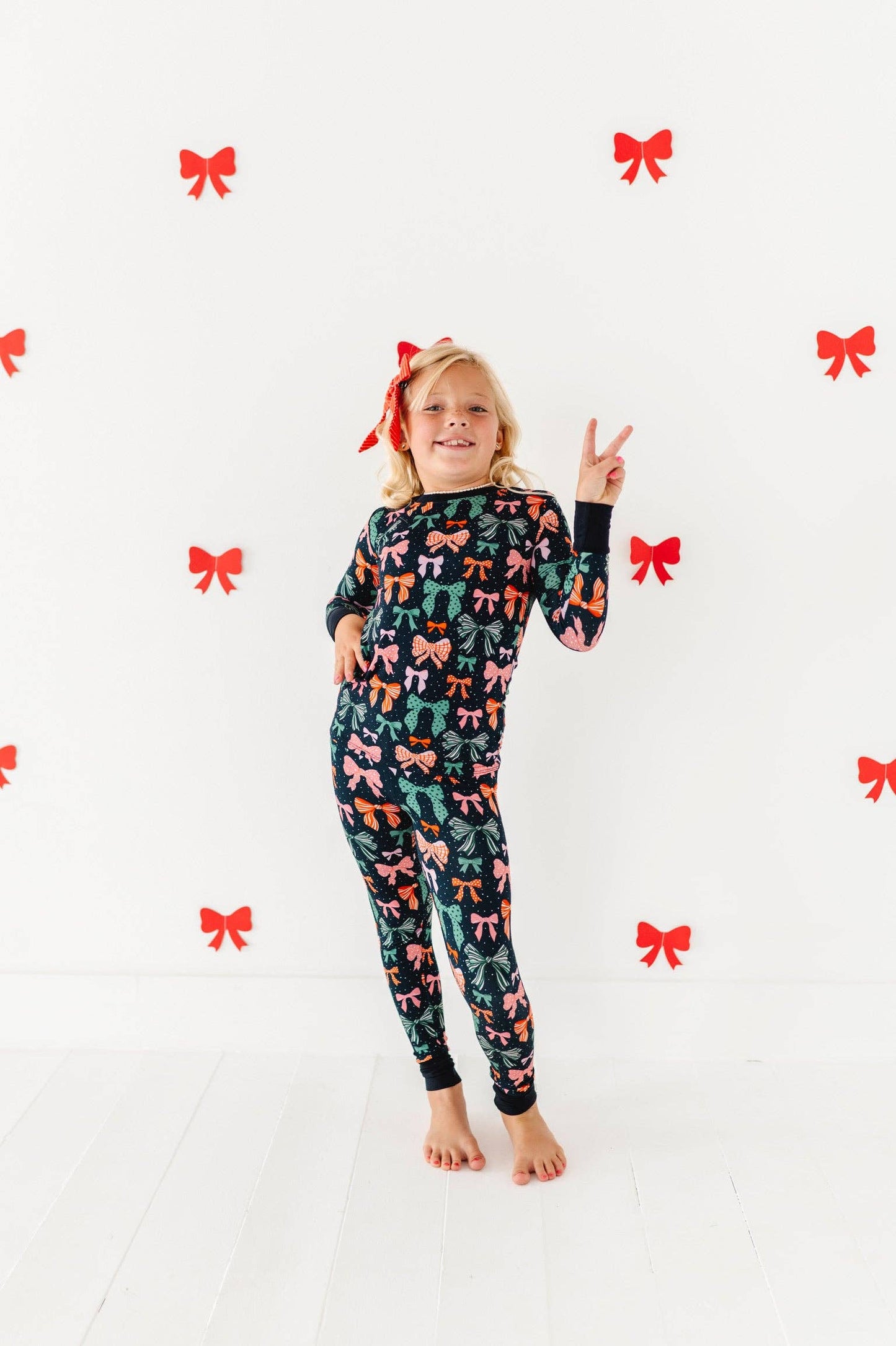 Merry Little Bows Two Piece Pajama Set