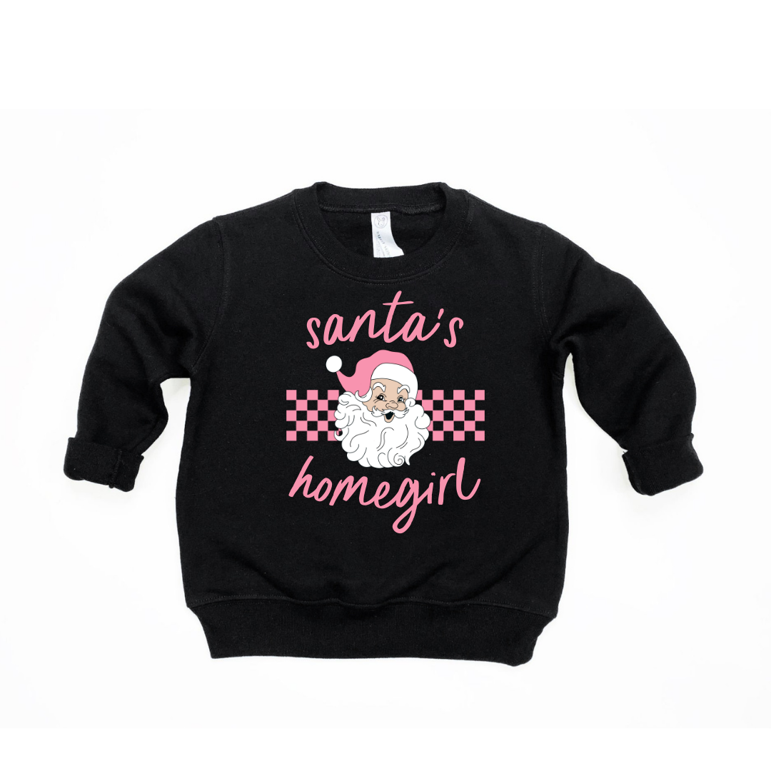 Santa's Homegirl Toddler Crewneck