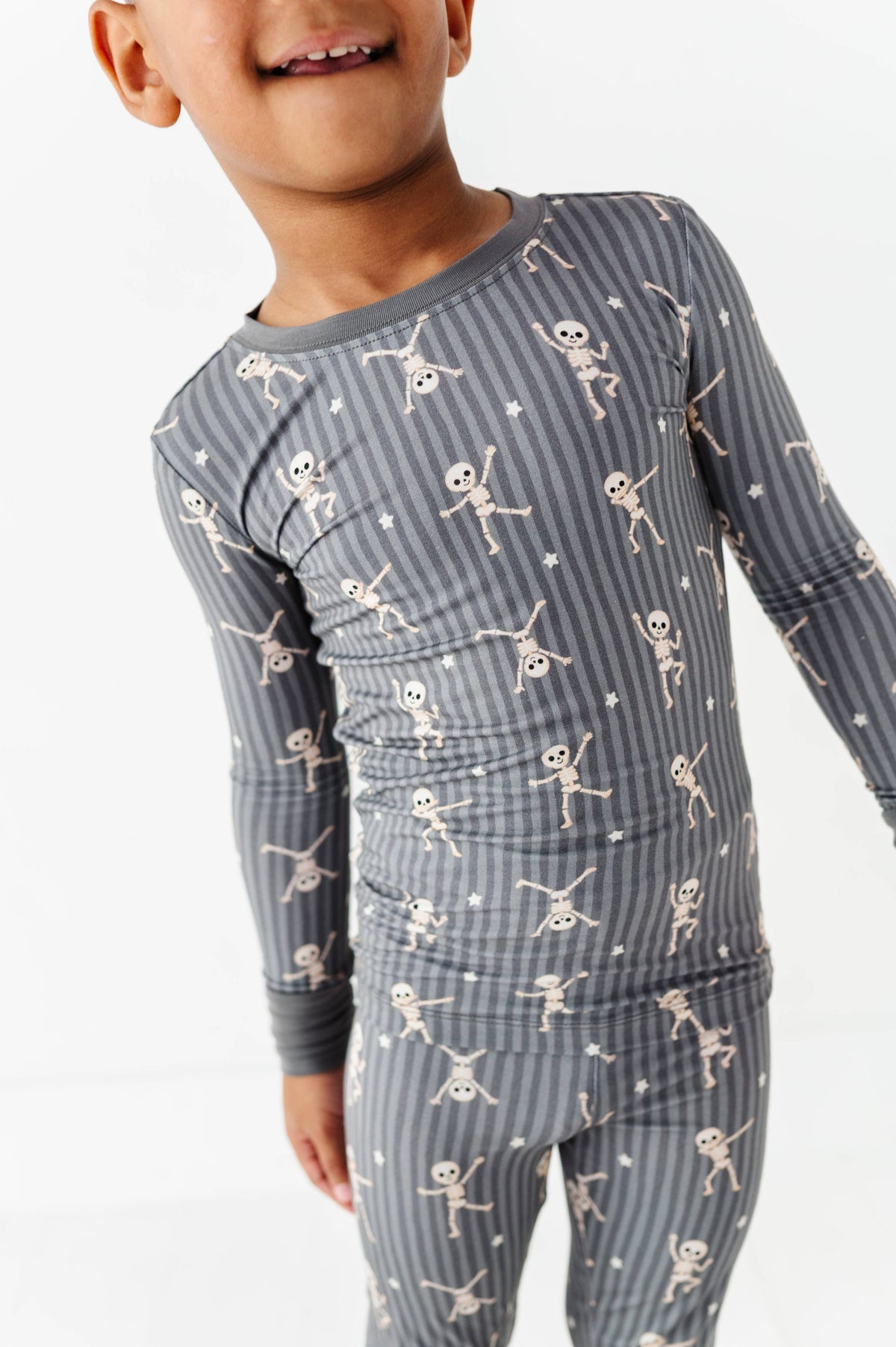 Stripes + Skellys Two Piece Pajama Set