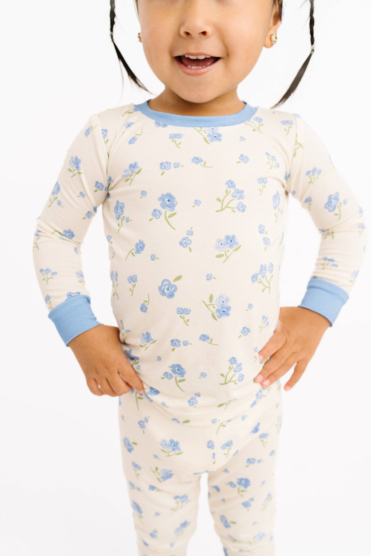 Blue Blooms Pajama Set
