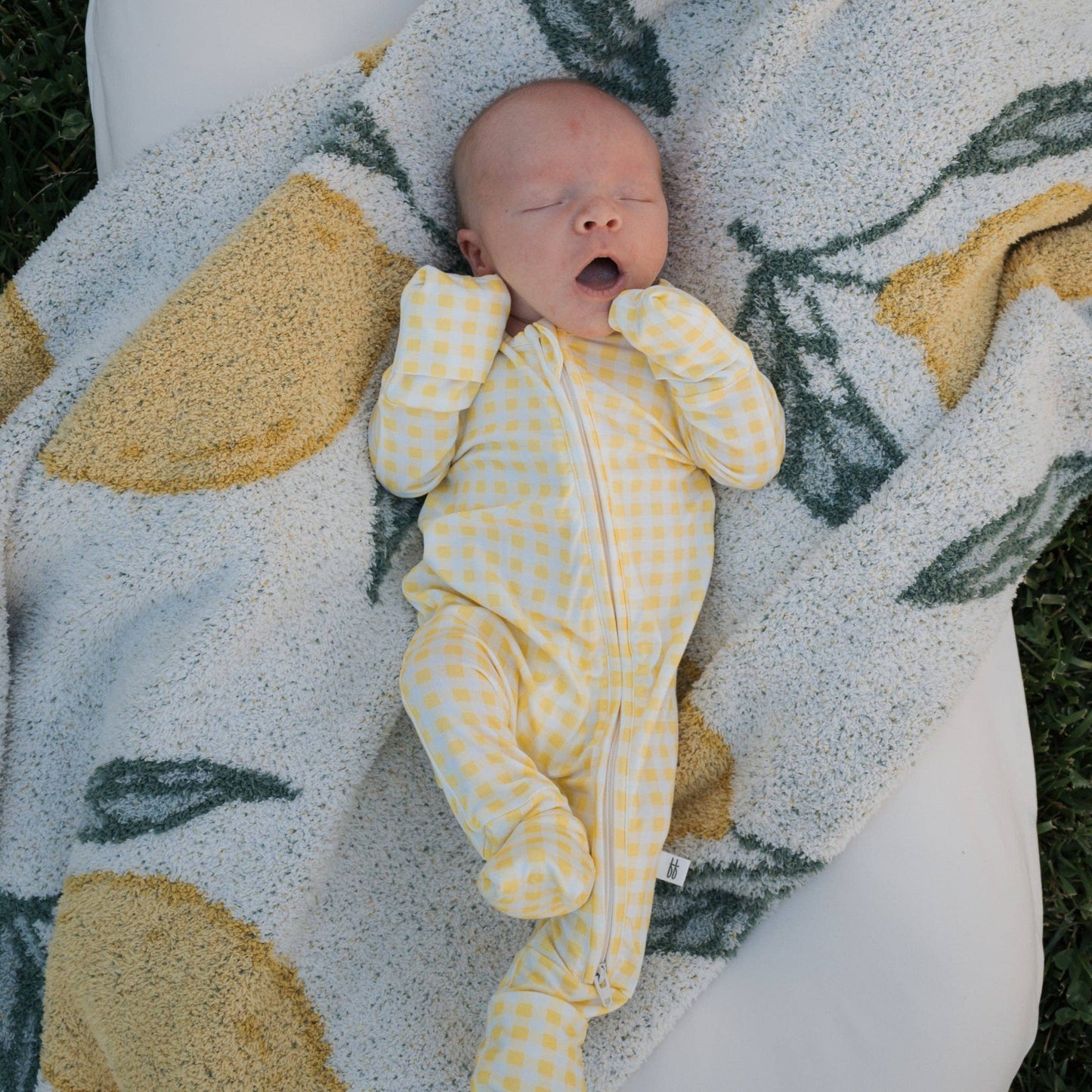 Gingham Lemon Zippered Pajama