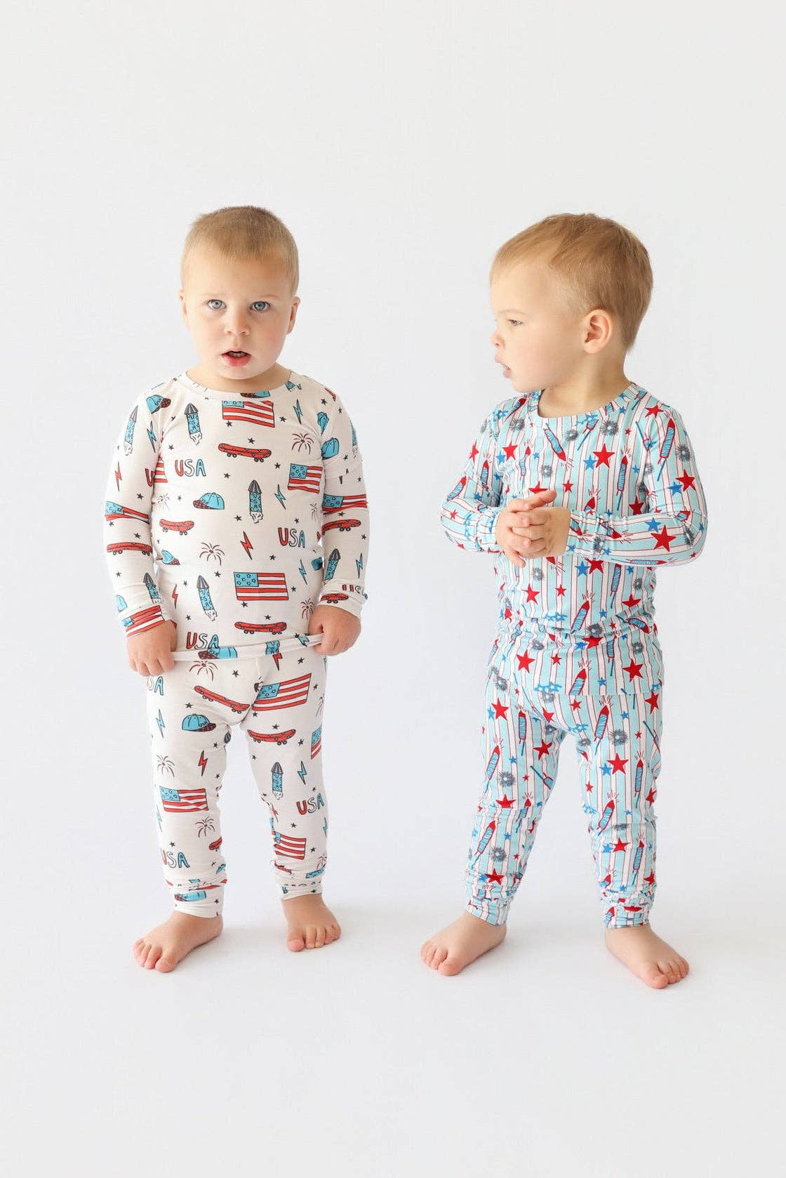 Star and Skate Two Piece Pajama Set