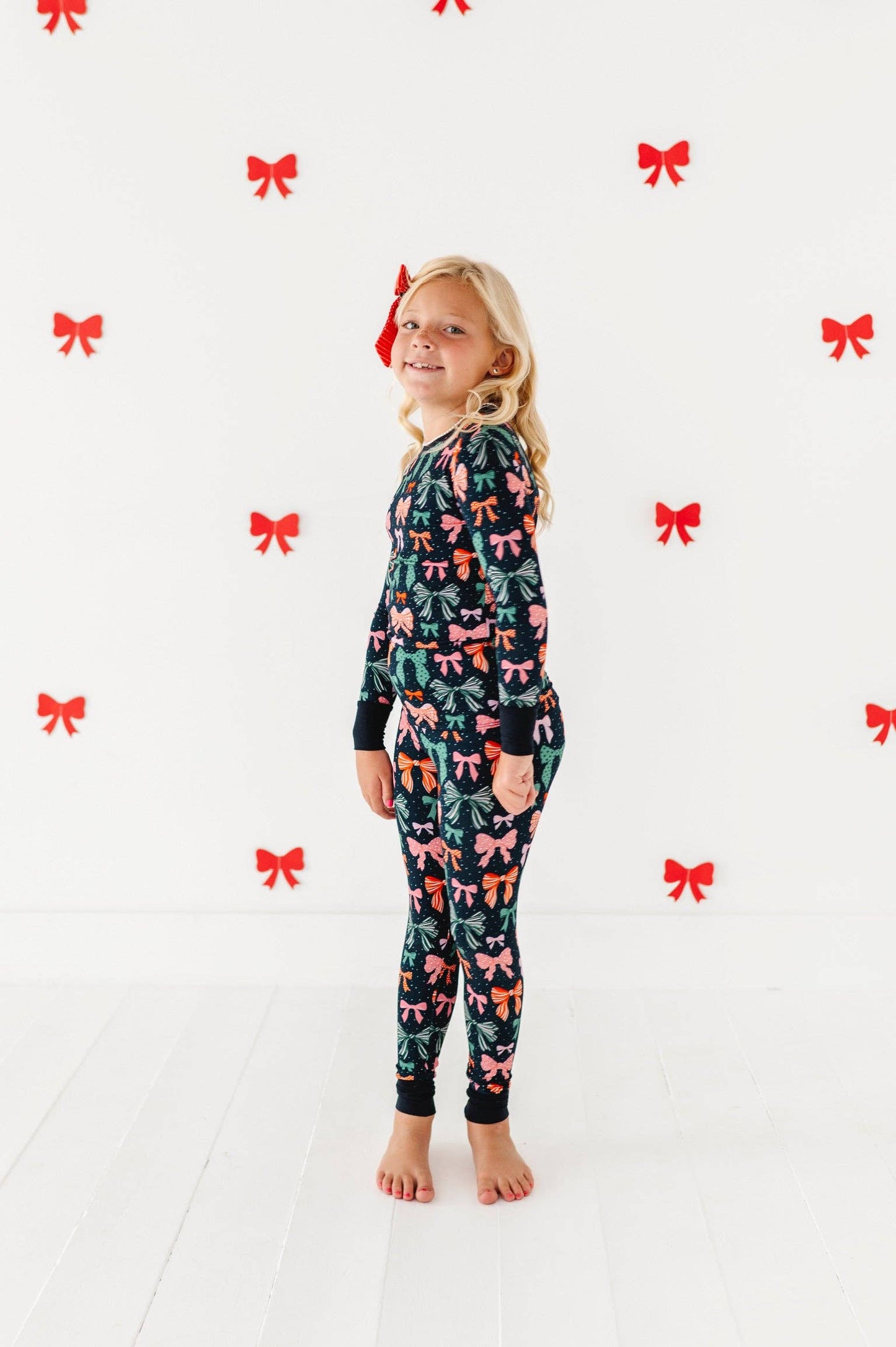 Merry Little Bows Two Piece Pajama Set