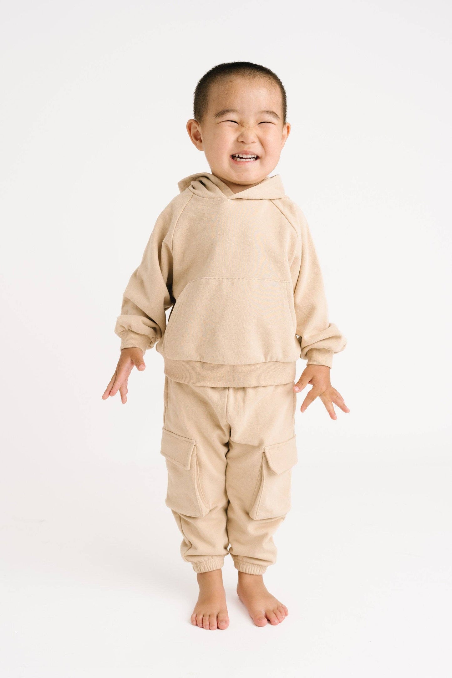 Camel Cargo Hoodie Set