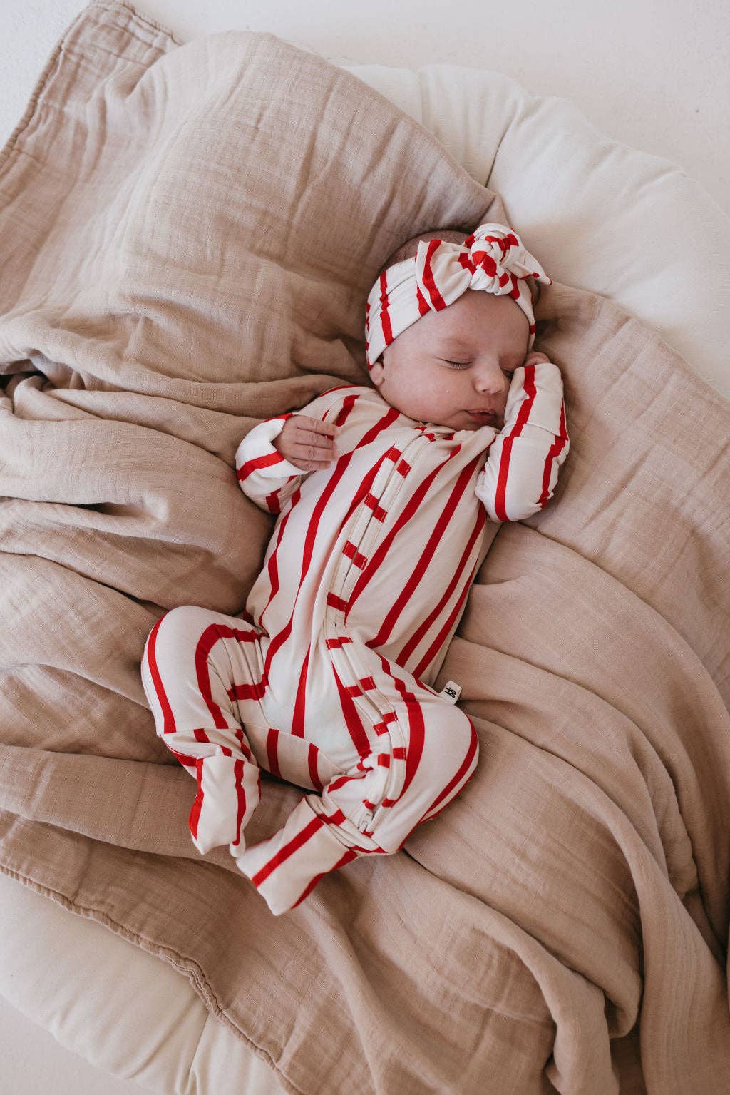 Striped Claus Zippered Pajamas