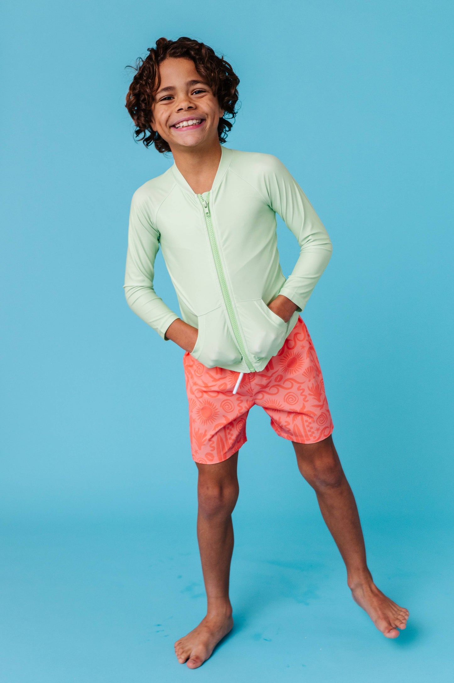 Coral Coastal Swim Trunks