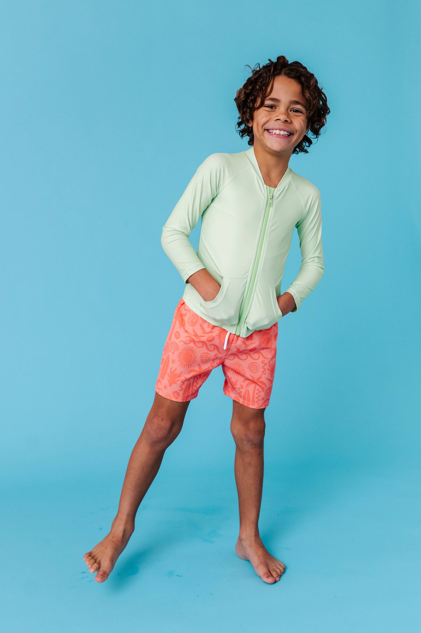 Coral Coastal Swim Trunks