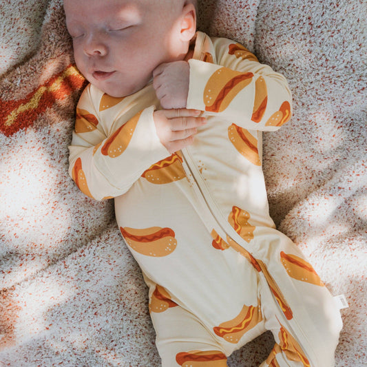 Hot Dog Bamboo Zippered Pajama