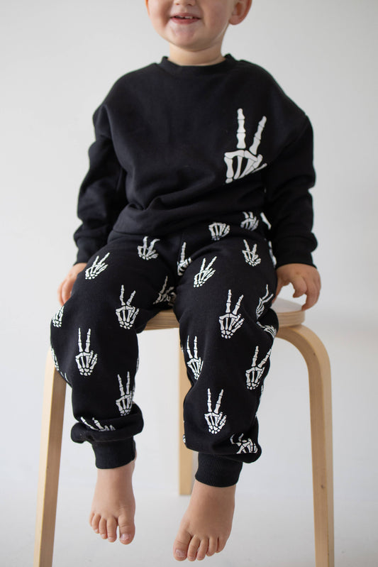 Midnight Skelly Sweat Set
