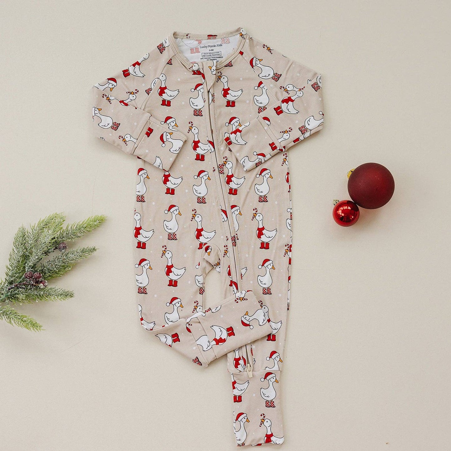 Merry Goose Zippered Pajama