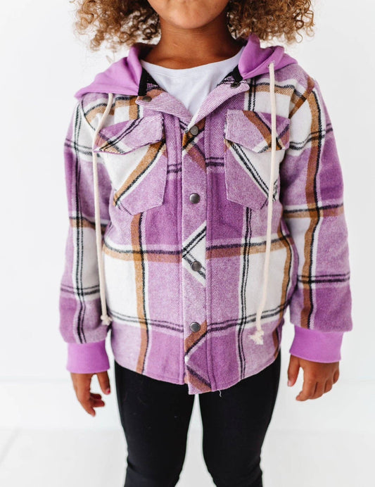 Lavender Flannel Shacket