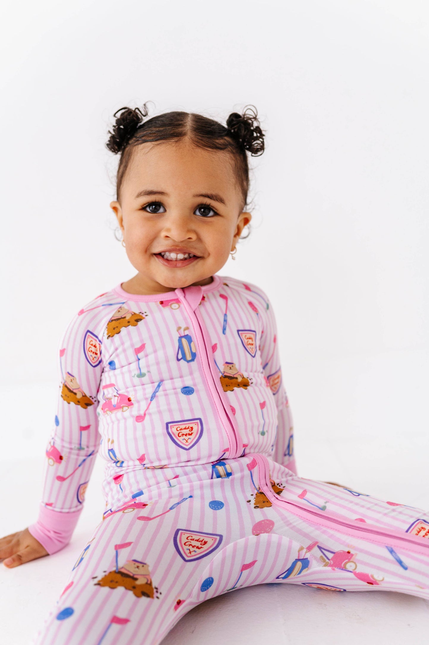Caddy Crew Pink Zippered Pajama