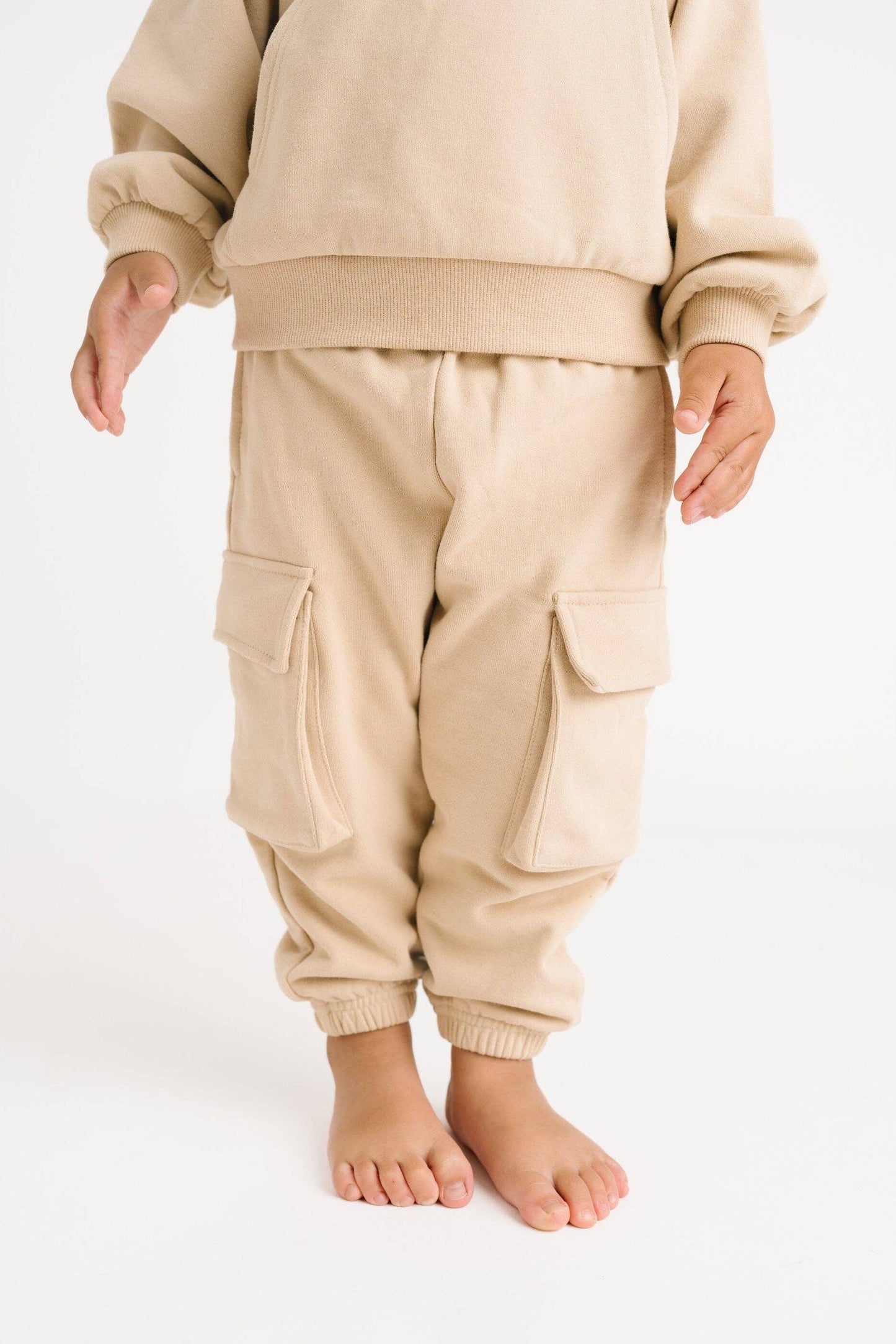 Camel Cargo Hoodie Set