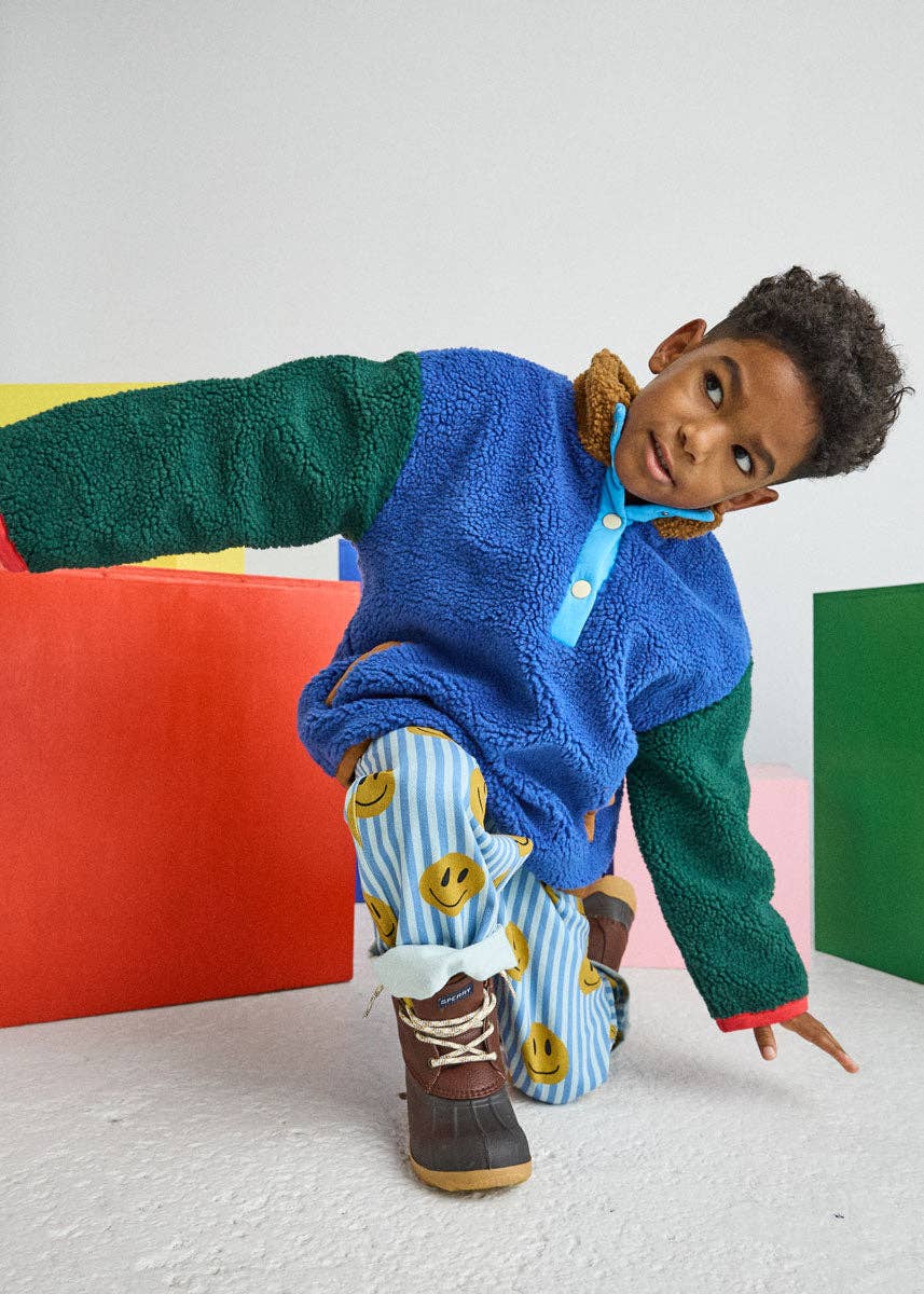Color Block Fleece Pullover