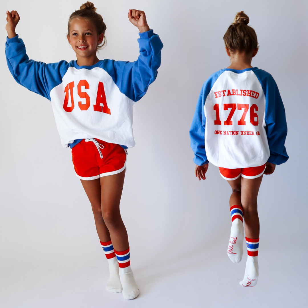 Oversized USA Pullover