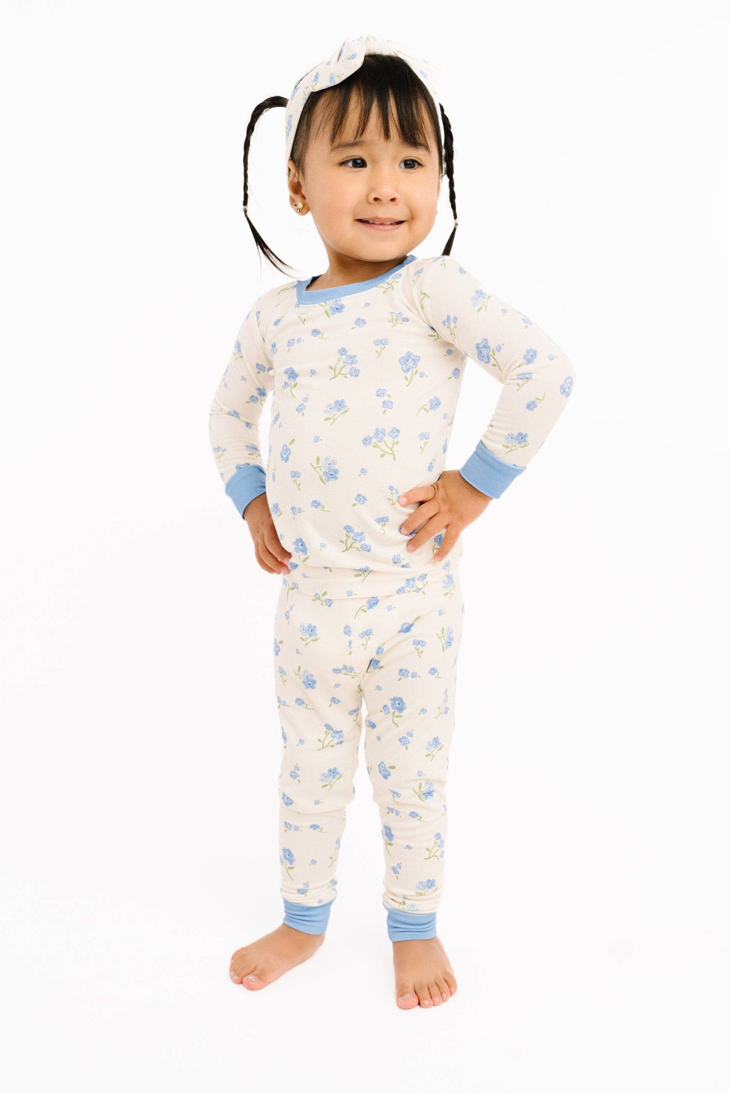 Blue Blooms Pajama Set