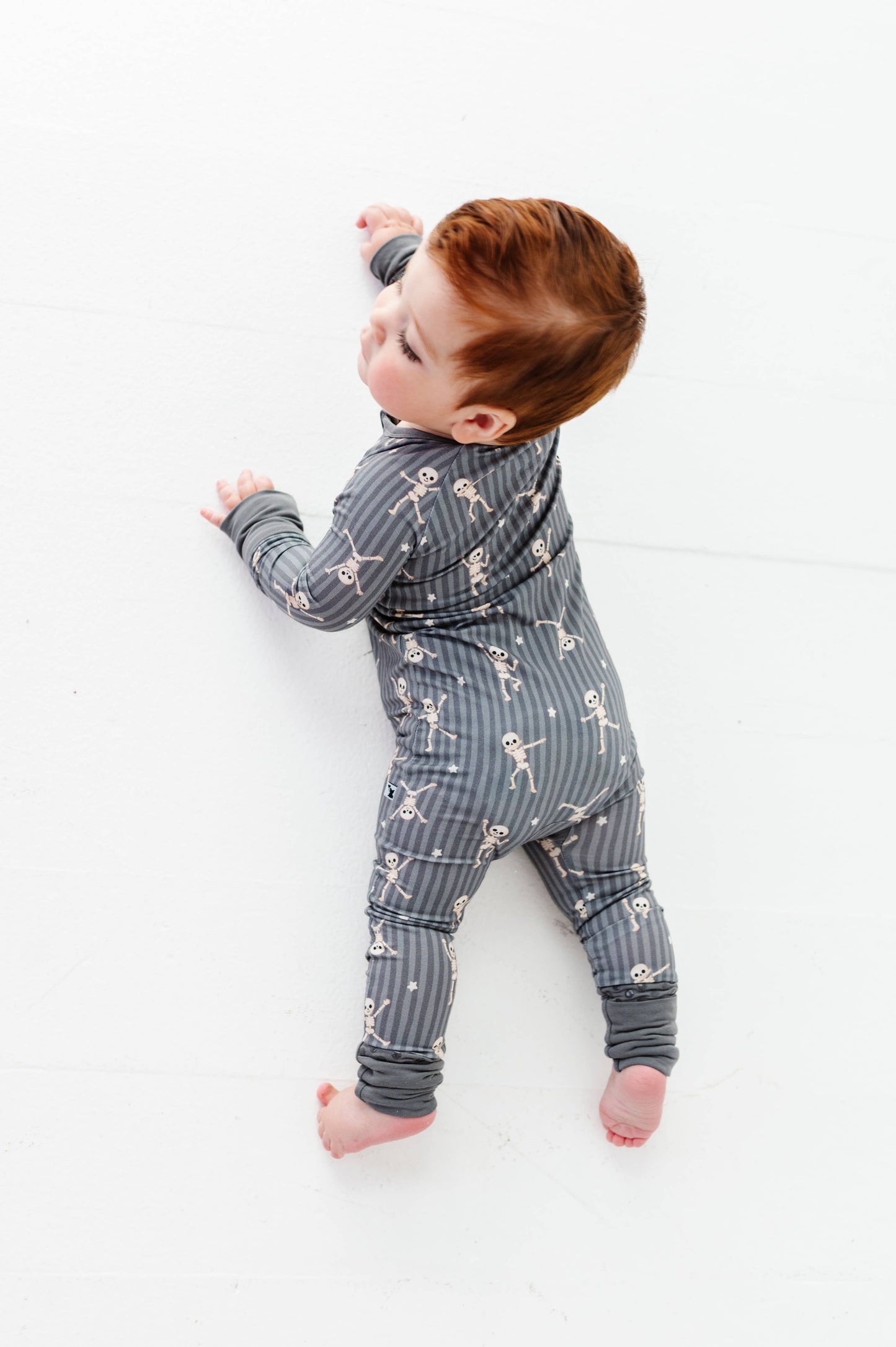 Stripes + Skellys Zippered Pajama