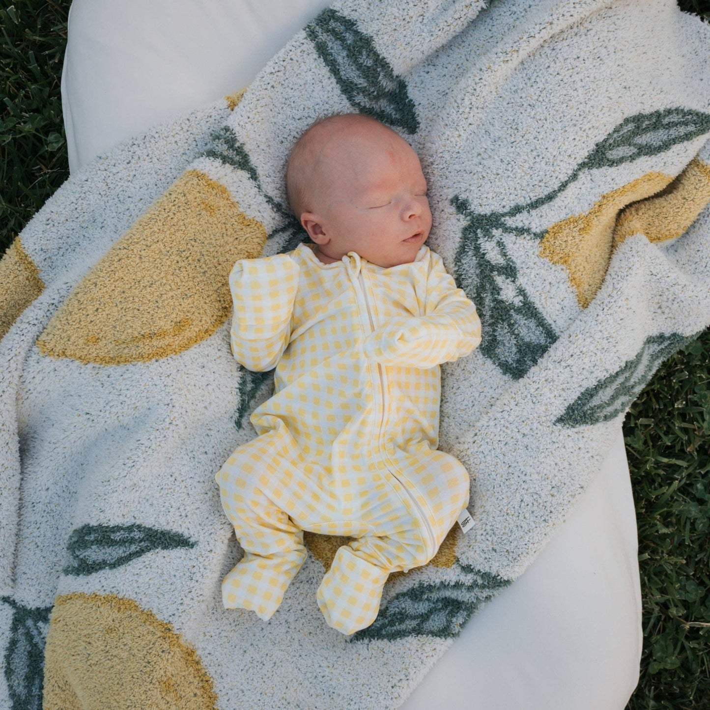 Gingham Lemon Zippered Pajama