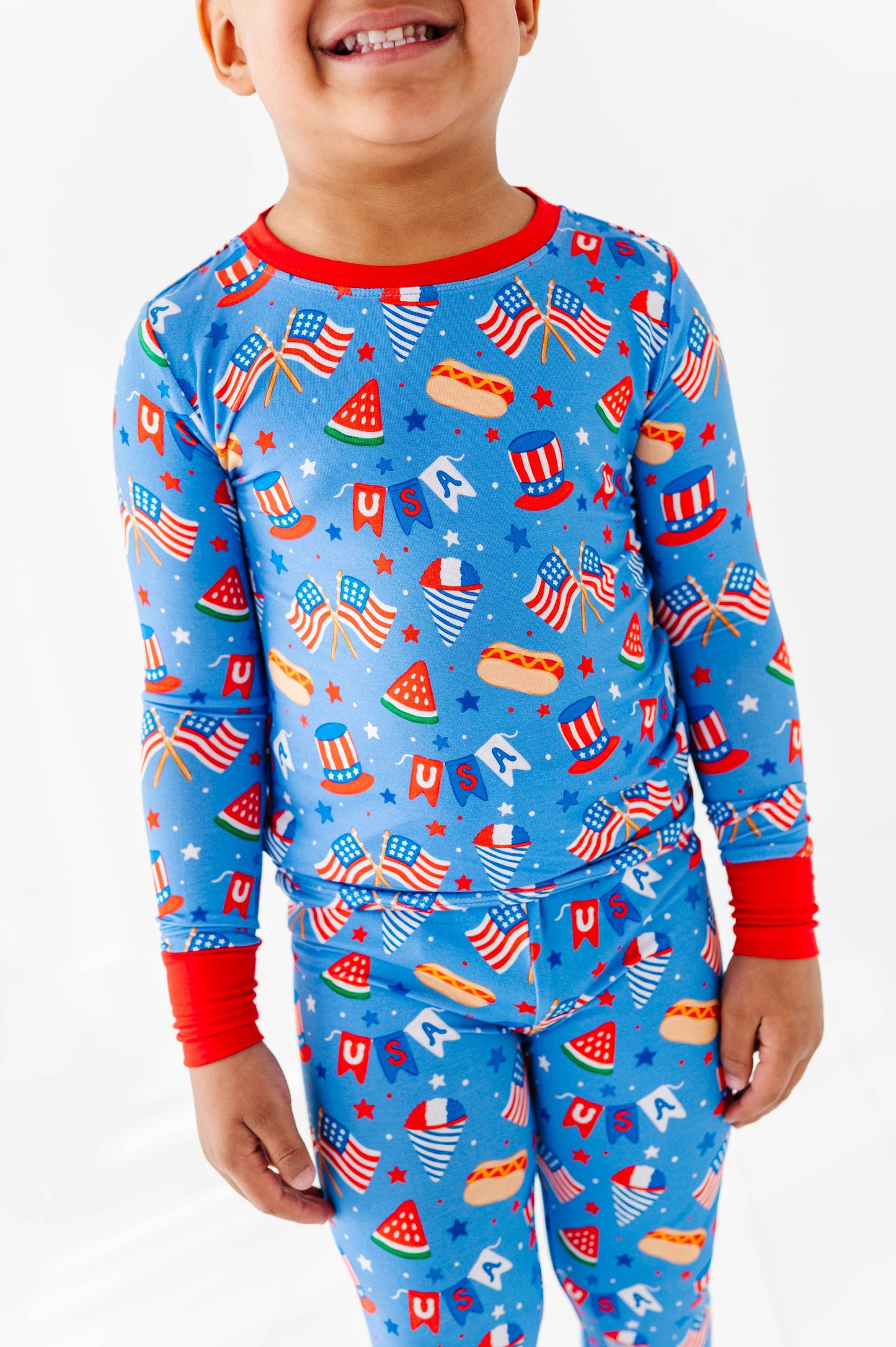 Red, White & Cozy Two Piece Pajama Set