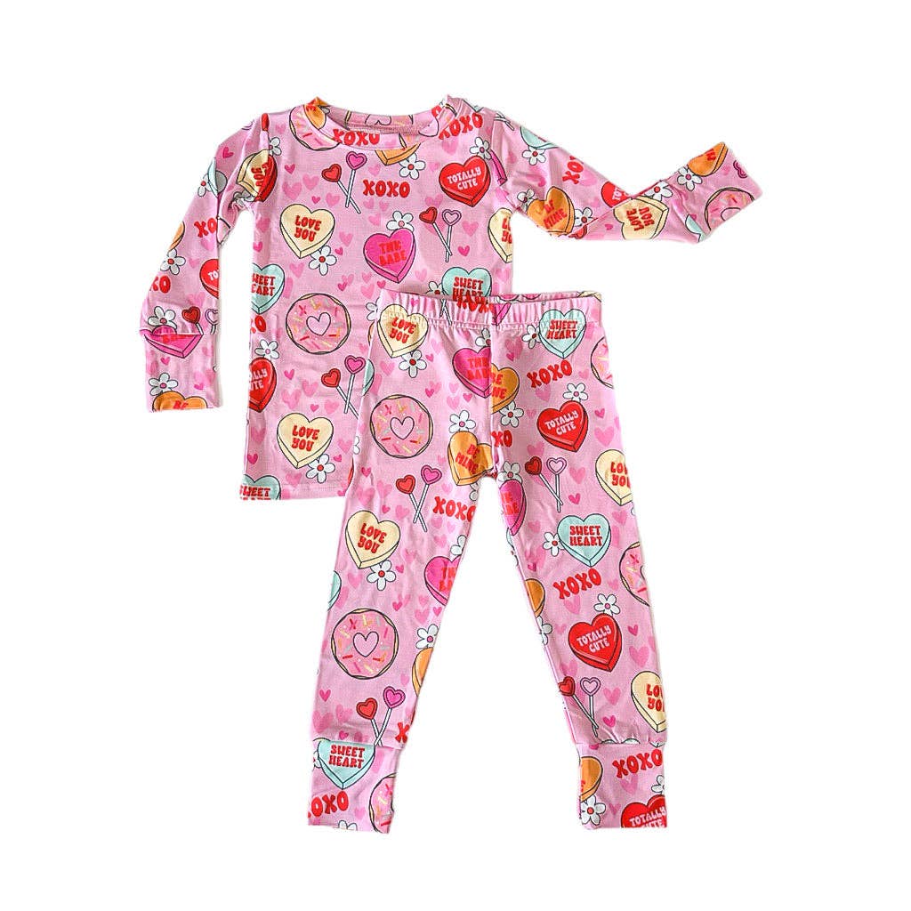 Sweet Candy Hearts Two Piece Set