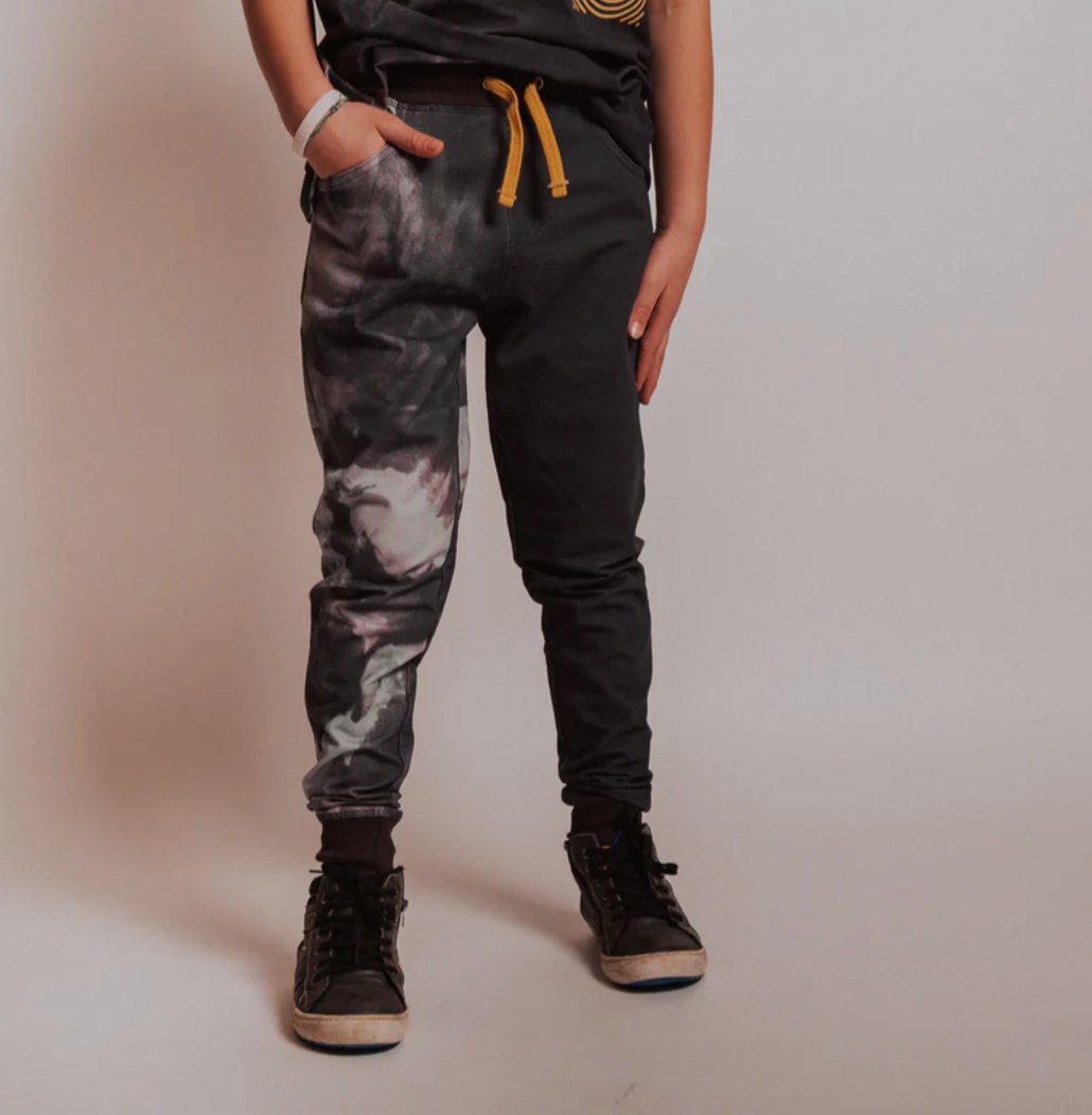 RAGS Black Marble Joggers